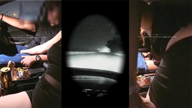 Maal Affair Girl Sex In Car – While Bf Riding on Road Watch